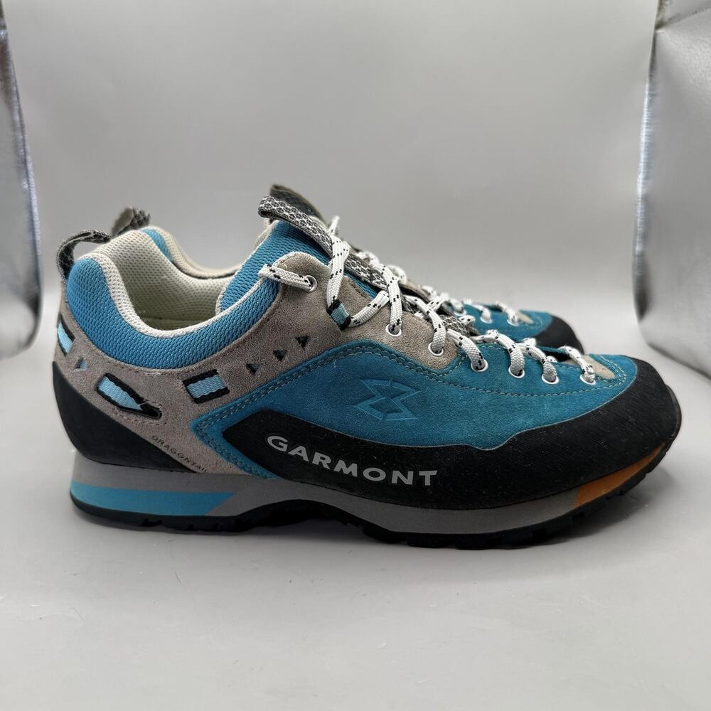 Garmont Dragontail Approach Shoes Womens Size 8.5 Blue Suede Vibram Trail Hiking
